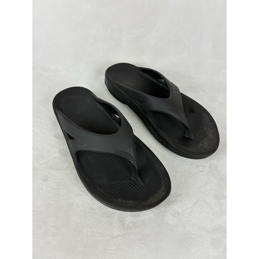 OOFOS OOriginal Recovery Thong Sandal Men’s 9/ Womens 11 Black-Comfort Flip Flop